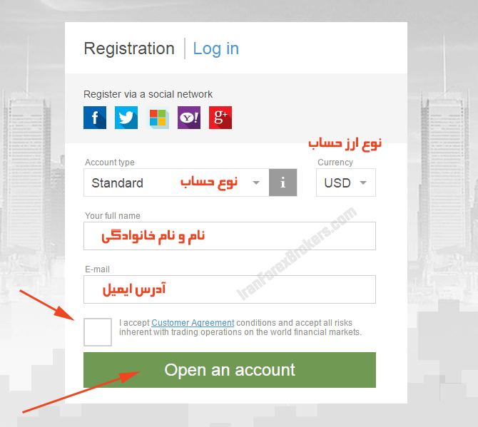 راهنمای افتتاح حساب FBS