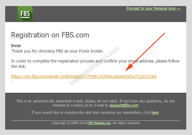 fbs تایید ایمیل