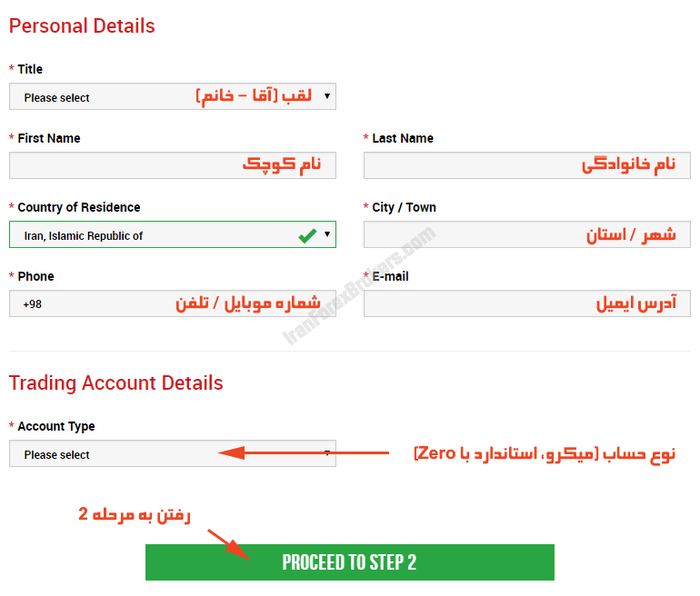 راهنمای افتتاح حساب XM